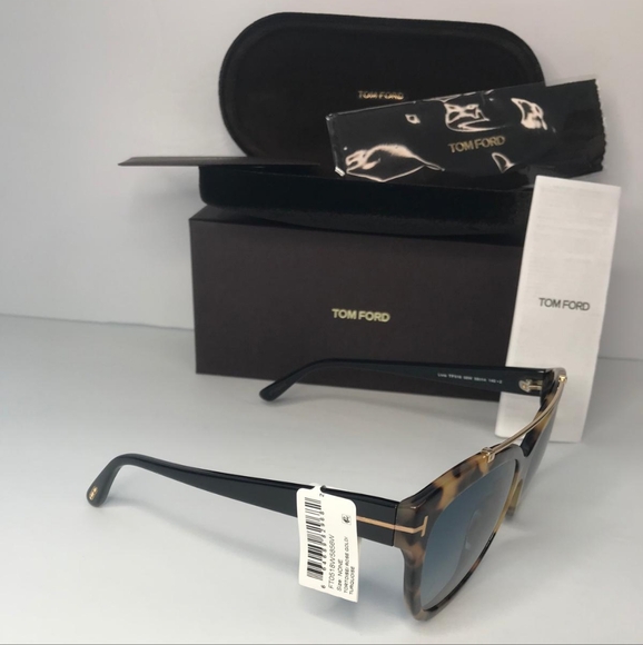 💯 Original Tom Ford Brown Tortoise Gradient Livia Sunglasses - Picture 6 of 13